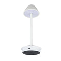 Pilipane Schnurlose Tischlampe Moderne Stil Eisenkunst 3 Farbe Stiefe Dimmen tragbarer LED -Schreibtischlampe mit Berührungssteuerung für Home Office -Studie (Weiß)