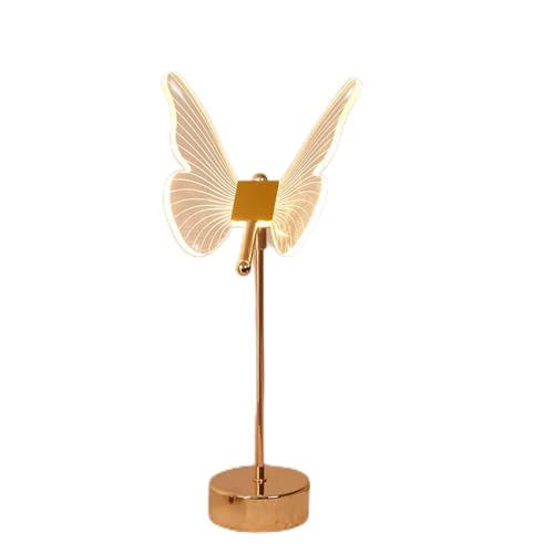 Junerain Blume Tischlampe,Schmetterling LED-Nachtlicht,Blume LED-Schlafzimmer Atmosphäre Licht 180-Grad-verstellbaren Lampenschirm,Geschenk for Sie Geburtstag,Urlaub,Party,Hochzeit, Raumdekoration