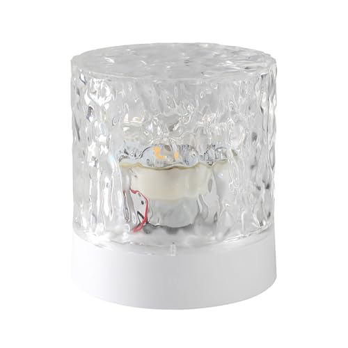 Pilipane Wasserwellple Nachtlicht 360 Grad Dynamische romantische LED -Atmosphäre Tischlampe für Wohnzimmer Schlafzimmer Bauchmuskeln (3 Farben)