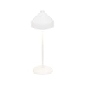 Zafferano, Amelie Lampe, Wiederaufladbare und Kabellose Tischlampe mit Touch Control, Geeignet für den Innen- und Außenbereich, Dimmer, 2200-3000 K, Höhe 34 cm, Farbe Weiß