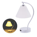 Lampenschirm Schlafzimmer Tischlampe Miniatur Möbel Modell Puppenhäuser Zubehör Realistische Beleuchtung Spielzeug Spielset 1:12 Weiß Sockel Lampe