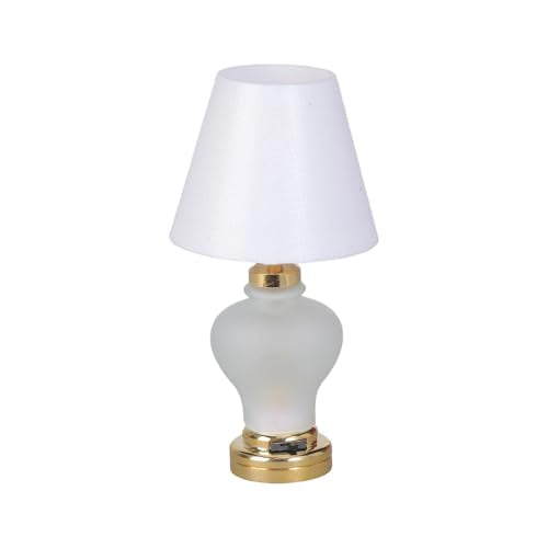 Storage Bag Wohnzimmer Weiße Tischlampe Figure Modell Realistischer Lampenschatten Vintage Life Szene Haus So Tun Spiel