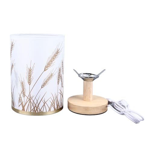Kleine Tischlampen Nacht USB Night Stand Lampe Dimmbare LED Massivholz Weizen Spike Lampenschatten Augen für Schlafzimmer Wohnzimmer für Schlafzimmer
