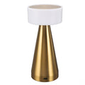 Pilipane Tragbare LED-Tischlampe, 3 Farbtemperaturen, stufenloses Dimmen, 1800 mAh wiederaufladbarer Akku, Nachttischlampe, minimalistisches Design zum Lesen im Homeoffice (Gold)