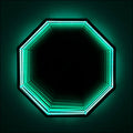 3D Achteck Infinity Mirror Light - Wandleuchte Wandleuchte