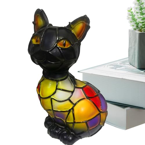 Ruwshuuk Kunststoff Tischlampe | Kunstharz LED Nachttischlampe | Handgefertigte Vintage Skulptur Beleuchtung Für Wohnzimmer Schlafzimmer Schreibtisch Kinderzimmer Büro