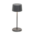Zafferano, Olivia Micro Lampe, Kabellose, Wiederaufladbare Tischlampe mit Touch Control, Auch für den Außenbereich Geeignet, Dimmer, 2200-3000 K, Höhe 20 cm, Farbe Dunkelgrau