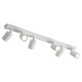 ZMH Deckenleuchte 6 flammig Deckenstrahler Weiß : GU10 Deckenlampe 350°Schwenkbar Deckenspots Modern Spots Küchenlampe Strahler Industrial für Wohnzimmer Schlafzimmer Küche - Ohne Leuchtmittel