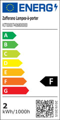 Zafferano, Home Pro Lampe, Wiederaufladbare und Kabellose Tischlampe mit Touch Control, Geeignet für den Innen- und Außenbereich, Dimmer, 3000 K, Höhe 29,4 cm, Farbe Dunkelgrau