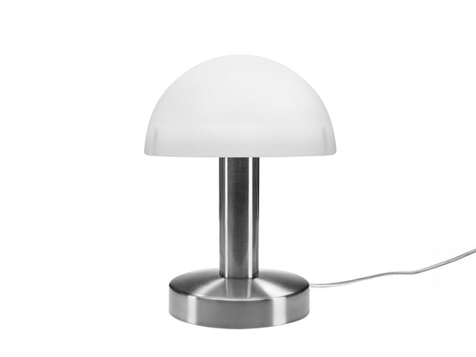 meineWunschleuchte Tischleuchte WARIN per Touch dimmbar mit Glas Lampenschirm, Höhe 21cm