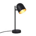 Kowanie 2er Tischlampe Vintage retro Nachttischlampe: Tischleuchte Wohnzimmer industrial in Schwarz Gold aus Metall E14 rustikal Nachttischleuchte mit Kabel für Schlafzimmer - Ohne Leuchtmittel