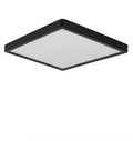 muyuua Deckenlampe LED Deckenleuchte Flach - Schlafzimmerlampe Schwarz Badezimmerlampe 23CM Deckenbeleuchtung Schlafzimmer 18W Küchenlampe Eckig Badlampe Decke Flurlampe 4000K für Bad Küche Flur