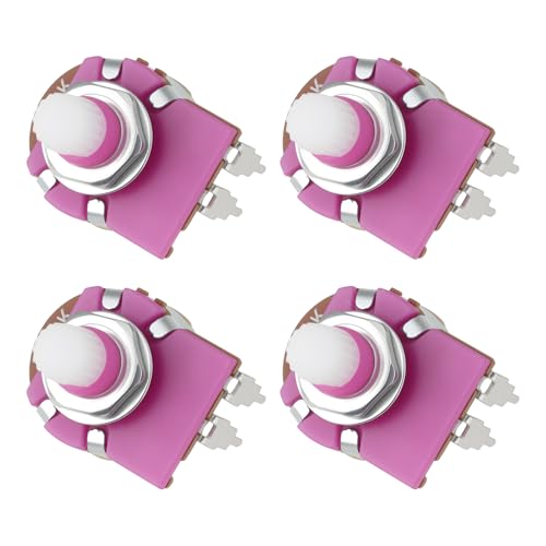 Create idea Potentiometer, 2-polig, 29 mm, verstellbar, B500 K, zum Dimmen von Tischlampen, 4 Stück