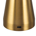 Pilipane Tragbare LED-Tischlampe, 3 Farbtemperaturen, stufenloses Dimmen, 1800 mAh wiederaufladbarer Akku, Nachttischlampe, minimalistisches Design zum Lesen im Homeoffice (Gold)