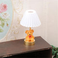 Wohnzimmer Tischlampe Figur Modell Realistischer Bär Vintage Life Szene Puppen Haus Tun Spiel