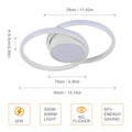 Comely LED Deckenleuchte Modern 42W, 4800LM, 3000K Warmweiß, Rundes Design Ø 40cm – Energieeffiziente Deckenlampe für Schlafzimmer, Badezimmer, Küche, Wohnzimmer & Balkon in Weiß