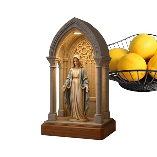 Religiöse Nachtlicht Jungfrau Maria Jesus Führte Hingebungsvolle Tischlampe | LED Fun Table Lampe Für Wohnheimstudium Arbeitsplatz Bücherregal Schlafzimmer Wohnzimmer Kaffeebar Meditation Raum Hallowe