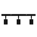 Dehobo Led Deckenstrahler Schwenkbar 350° 3 Flammig Deckenleuchte GU10 - Wandstrahler Schwarz - Spotlight Lampe Deckenlampe für Wohnzimmer Schlafzimmer Küche, Nein GU10 Leuchtmittel