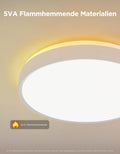 Govee Deckenlampe RGBIC 48.5W, Smart Led Deckenleuchte 4300lm Kompatibel mit Matter, Alexa & Google Assistant, Deckenlampe Led Ø38cm Lamp Dimmbar mit Hintergrundbeleuchtung für Wohnzimmer Schlafzimmer