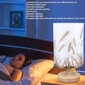 Kleine Tischlampen Nacht USB Night Stand Lampe Dimmbare LED Massivholz Weizen Spike Lampenschatten Augen für Schlafzimmer Wohnzimmer für Schlafzimmer