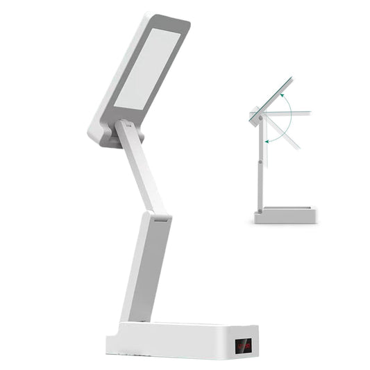 Wpsagek Tischlampe,Klappbare Moderne Tischlampe Nachttischleuchte | Mit Uhrfunktion Nachtisch Zubehör Wiederaufladbare Leselampe Für Wohnung Haus Terrasse
