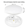 Lepro 24W Deckenlampe Ø28cm, IP54 Wasserfest Badezimmer Deckenlampe, 3000K LED Deckenleuchte 2400lm für Badezimmer Schlafzimmer Kinderzimmer Wohnzimmer Balkon Flur Küche, Warmweiß LED Lampen