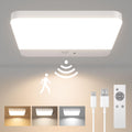 FULEN Deckenlampe Badezimmer mit Bewegungsmelder, Kabellos LED Deckenleuchte Dimmbar mit Batterie Wiederaufladbar,3 Farbtemperaturen,Fernbedienung mit Timer,Lampe Decke für Flur,Keller,Treppenhaus