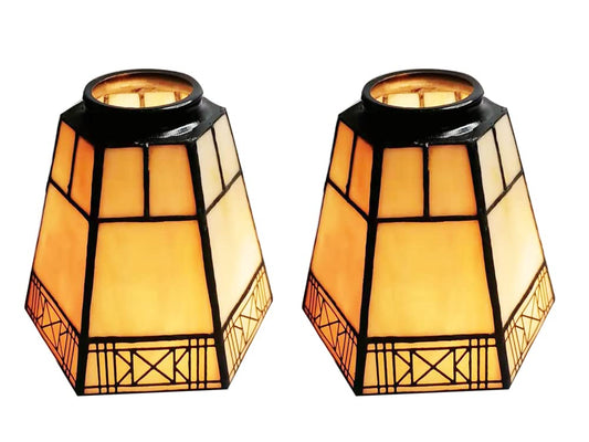 Tiffany HMJ6011 Deckenlampenschirm mit mehreren Köpfen, 2 Stück, Beige