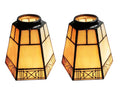 Tiffany HMJ6011 Deckenlampenschirm mit mehreren Köpfen, 2 Stück, Beige