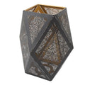 Ldafava Lampenschirm aus Metall, E27/E26, polygonal, modern, hohl, Lampenschirm für Tischlampe, Pendelleuchte, Stehleuchte, Premium-Schmiedeeisen, rostbeständig, 20 cm Höhe, 9 cm