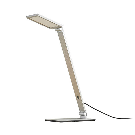 Lucande LED Tischlampe 'Resi' dimmbar (Modern) in Alu aus Aluminium u.a. für Arbeitszimmer & Büro (1 flammig,) - Tischleuchte, Schreibtischlampe, Nachttischlampe, Arbeitszimmerleuchte