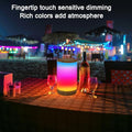 LED Kabelless Tischlampe RGB Touch Control Stieflos dimmbare 360 Grad Augenpflege Musik Synchronisation USB wiederaufladbare Nachtlampe für Wohnzimmer Camping abs 391g
