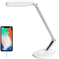JKSWT Schreibtischlampe, für die Augenpflege Dimmbare Tischlampe mit 5 Farbmodi 72 LEDs mit USB-Ladeanschluss Touch-Steuerung und Memory-Funktion Bürolampe