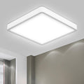 LQWELL® Deckenleuchte LED Deckenlampe, IP44 Wasserfest Badlampe Quadrat Flach 18W 6000K 1980LM Modern Schlicht Lampe Dünn für Wohnzimmer Badezimmer Schlafzimmer Küche Flur Keller Büro, 220 * 24mm