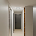 LED Deckenleuchte Flach, Ultra Dünn, IP54 Wasserdicht Deckenlampe Panel für Badezimmer, Flur, Keller, Küche – 15 W, 1800 lm, 4000 K, Schwarzes, Eckig, 22 cm
