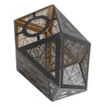 Ldafava Lampenschirm aus Metall, E27/E26, polygonal, modern, hohl, Lampenschirm für Tischlampe, Pendelleuchte, Stehleuchte, Premium-Schmiedeeisen, rostbeständig, 20 cm Höhe, 9 cm