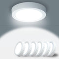 Yexati 6 Stück Deckenlampe LED Deckenleuchte Flach Rund 15W 6500K 1620LM IP44 Wasserfest Modern Badezimmer Lampe, Badlampe Decke Küchenlampe Weiß für Küche Bad Schlafzimmer Flur Balkon Keller Ø17cm