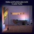 Philips Hue Gradient Signe Stehleuchte schwarz 1800lm, 16 Millionen Farben und Farbverläufe, dimmbar, steuerbar via App, kompatibel mit Amazon Alexa (Echo, Echo Dot)