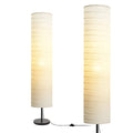 LALISU Stehlampe Papier Lampe Moderne Stehlampen mit Lampenschirm, Stehlampe für für Wohnzimmer Mit Fußschalter, Schlafzimmer und Arbeitszimmer (White-03)