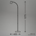 BRILONER – Stehlampe als Deko im Wohnzimmer und Leselampe, Schwenkbare Lampe, Wohnzimmerlampe, Fußtaster, Indirekte Beleuchtung, Schwarz