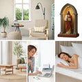 Religiöse Nachtlicht Jungfrau Maria Jesus Führte Hingebungsvolle Tischlampe | LED Fun Table Lampe Für Wohnheimstudium Arbeitsplatz Bücherregal Schlafzimmer Wohnzimmer Kaffeebar Meditation Raum Hallowe