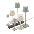 SIGOR Nuindie 2.0 mini - Dimmbare kleine LED Akku-Tischlampe Indoor & Outdoor, IP54 spritzwassergeschützt, Höhe 25 cm, aufladbar mit USB-C, 12 h Leuchtdauer, nachtschwarz