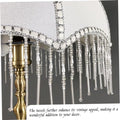 Hbbgdiy Vintage -Lampenschatten mit Quasten kuppelförmigen Ersatzlampenschatten 7.87x7.48in für Tischlampen Stößen Lampen E27 Leichtes antikes Dekor