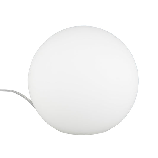 Reality Leuchten Tischleuchte Kugel, ohne Leuchtmittel, Durchmesser 20 cm, mit Schnurschalter, 1 x E27 maximum 25 W, Glas opal weiß R5220-07