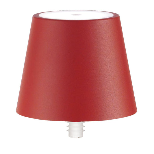 Zafferano, Poldina Stopper Lampe, Kabellose und Wiederaufladbare Flaschenlampe mit Touch Control, Geeignet für den Innen- und Außenbereich, Dimmer, 2200-3000 K, Höhe 11 cm, Farbe Rot
