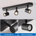 ANWIO Deckenstrahler 3 Flammig Schwarz, Dimmbar LED Deckenleuchte Strahler Schwenkbar GU10, Deckenlampe Drehbar, Modern Deckenspots für Küche, Schlafzimmer, Wohnzimmer, mit Leuchtmittel (EUCS-LG11A)