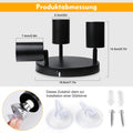 Smanu Deckenstrahler 3 Flammig Schwenkbar,Deckenleuchte GU10 Deckenlampe Wandstrahler Drehbar,Schwarz Spotlight Lampe Deckenspots für Wohnzimmer Schlafzimmer Küchen (Ohne Leuchtmittel)