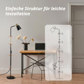 OUSFOT Leselampe Stehlampe Wohnzimmer mit Höhe 146cm 230V E27 Max 40W Retro Stehleuchte mit Metall Lampenshirm Leselampe für Büro, Schlafzimmer (ohne Glühbirnen) Schwarz