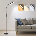 Ehaho Dimmbar LED Stehlampe Schwarz | Leselampe Stehleuchte mit Fernbedienung | Warmweiss Neutralweiss Kaltweiss | Modern Standleuchten für Schlafzimmer Wohnzimmer Büro