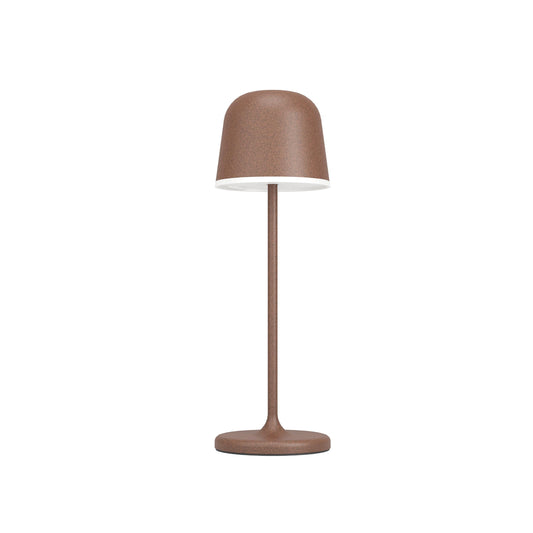 EGLO LED Außen-Tischlampe Mannera, Nachttischlampe Touch dimmbar, kabellose Outdoor Tischleuchte mit USB-Port, Metall in Rostbraun und Kunststoff Weiß, Lampe Schlafzimmer warmweiß, IP54